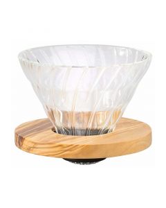 اشتري منقط قهوة زجاجي Bev60 بقاعدة خشبية من بيف تولز عبر الإنترنت