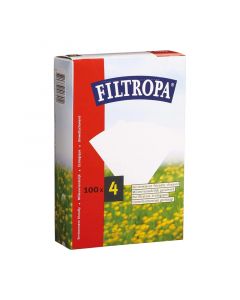 اشتري فلاتر القهوة الورقية المبيضة من فيلتروبا - مقاس 4 (100 حبة) عبر الإنترنت