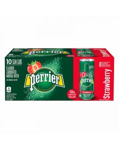 Buy Perrier Strawberry Sparkling Water Cans (10x250mL) online