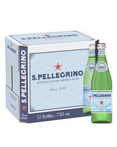 Buy S.Pellegrino Sparkling Mineral Water Glass Bottles (12 x 750mL) online